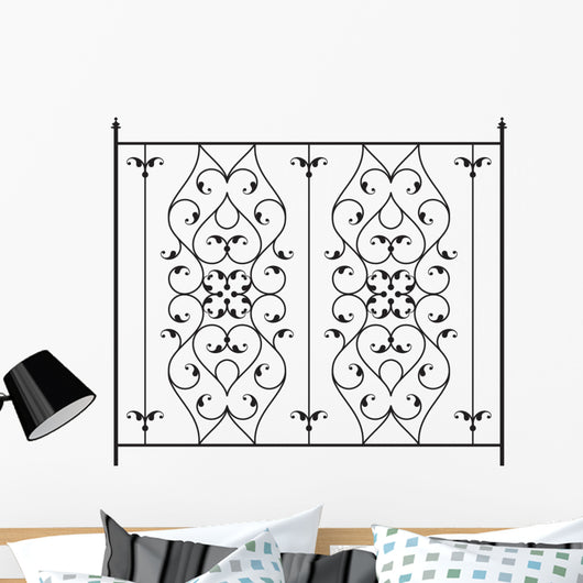 Wrought Iron Gate Door Wall Decal