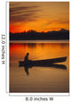 Man Canoeing @ Sunset In Lake Southcentral Ak Wall Mural