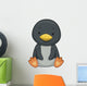 Penguin Sit Illustration Wall Decal