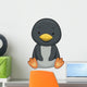 Penguin Sit Illustration Wall Decal