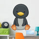 Penguin Sit Illustration Wall Decal