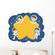 Stickman Kids Family Astronaut Wall Decal