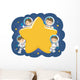 Stickman Kids Family Astronaut Wall Decal