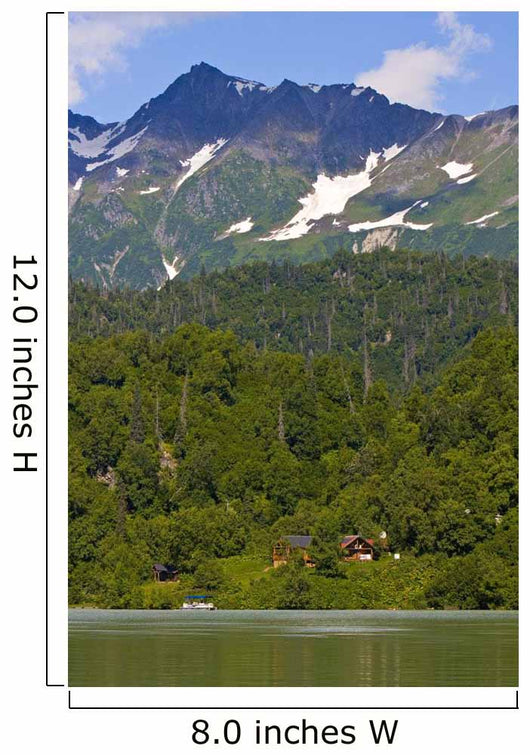 Scenic View Of Redoubt Bay Lodge On The Shore Of Big River Lakes Wall Mural
