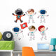 Set Astronaut Wall Decal Sticker Set