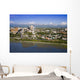 Aerial Of Downtown Anchorage With Chugach Mtns Wall Mural