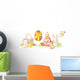 Easter bunny and chiken kawaii set Wall Decal