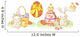 Easter bunny and chiken kawaii set Wall Decal