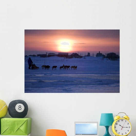 Mike Jayne Mushes Inbound To Unalakleet Wall Mural