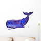Watercolor Galaxy Whale Wall Decal