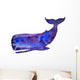 Watercolor Galaxy Whale Wall Decal