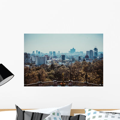 Vista La Ciudad Mexico Wall Decal shown on a wall