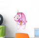 Chubby Pink Icecreme Unicorn Wall Decal