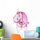 Chubby Pink Icecreme Unicorn Wall Decal