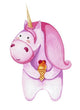 Chubby Pink Icecreme Unicorn Wall Decal