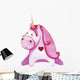 Chubby Pink Love Unicorn Wall Decal