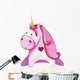 Chubby Pink Love Unicorn Wall Decal