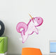 Chubby Pink Flying Unicorn Wall Decal