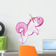 Chubby Pink Flying Unicorn Wall Decal