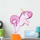 Chubby Pink Flying Unicorn Wall Decal