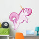 Chubby Pink Flying Unicorn Wall Decal