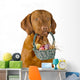 Dog Holding Easter Basket