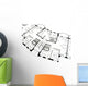Architectural Plan Wall Mural