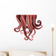 Dangling Tentacles Octopus Wall Decal