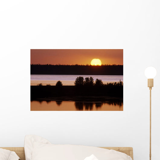Sunset Over Cook Inlet Southcentral Alaska Summer Wall Mural