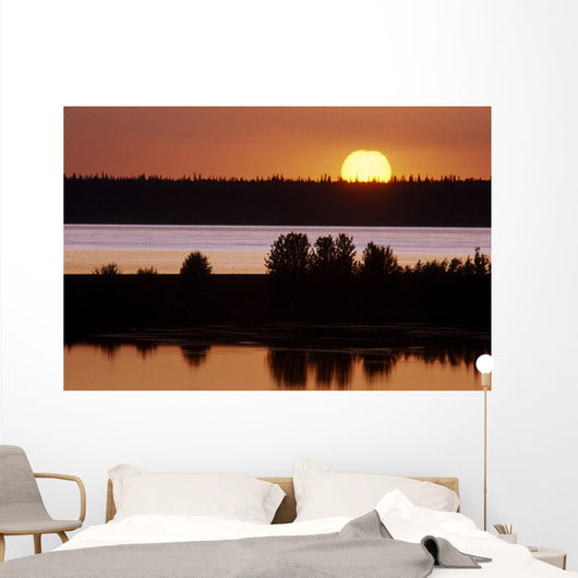 Sunset Over Cook Inlet Southcentral Alaska Summer Wall Mural