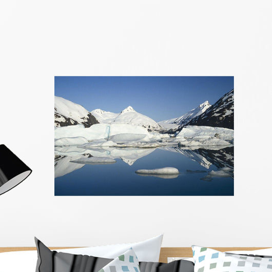 Icebergs In Lake Portage Glacier Southcentral Alaska Wall Mural