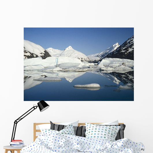 Icebergs In Lake Portage Glacier Southcentral Alaska Wall Mural