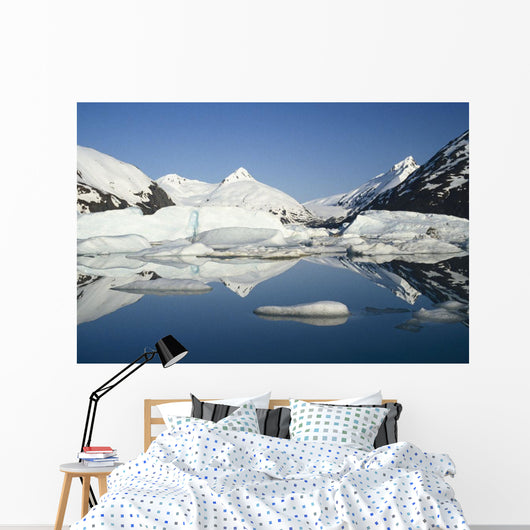 Icebergs In Lake Portage Glacier Southcentral Alaska Wall Mural