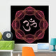 fractal lotus aum Wall Mural