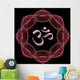 fractal lotus aum Wall Mural