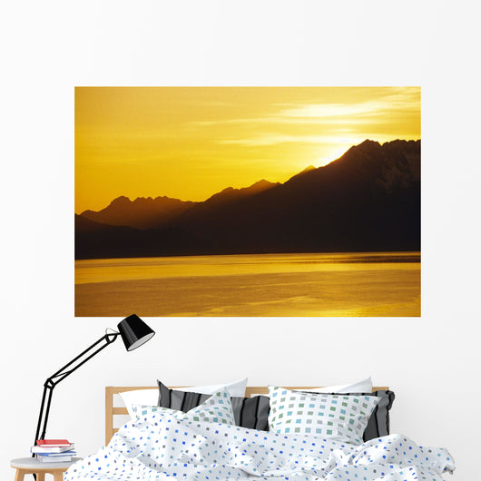 Sunset Prince William Sound Sc Alaska Summer Wall Mural
