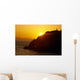Silhouette Of Person On Rock Turnagain Arm Sc Ak Wall Mural