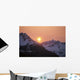 Sunrise Over Snowcapped Chugach Mtns Sc Ak Summer Copper River Delta Wall Mural