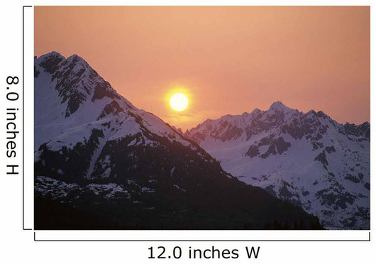 Sunrise Over Snowcapped Chugach Mtns Sc Ak Summer Copper River Delta Wall Mural