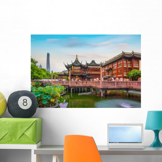 Shanghai China Traditional Yuyuan Wall Decal