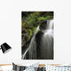 Waterfall Flows Down Cliff Wall Mural