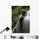 Waterfall Flows Down Cliff Wall Mural