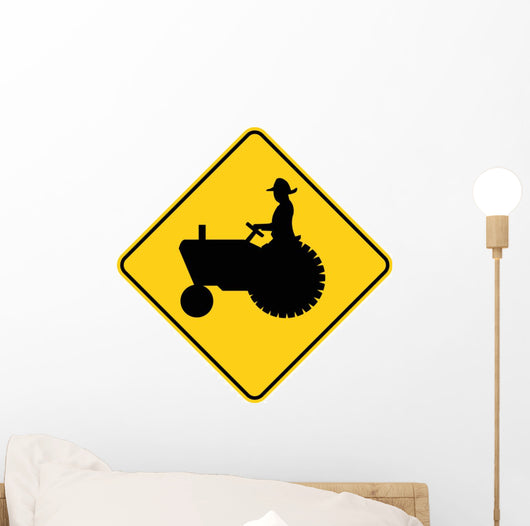 Farm Tractor Vehicle Ahead Wall Decal