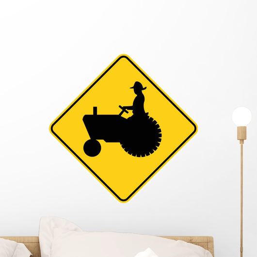 Farm Tractor Vehicle Ahead Wall Decal