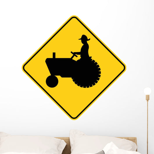 Farm Tractor Vehicle Ahead Wall Decal