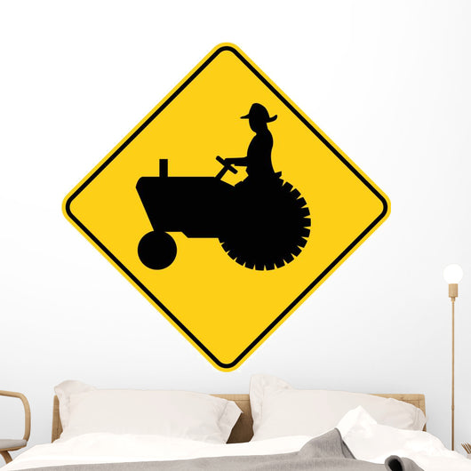Farm Tractor Vehicle Ahead Wall Decal