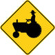 Farm Tractor Vehicle Ahead Wall Decal