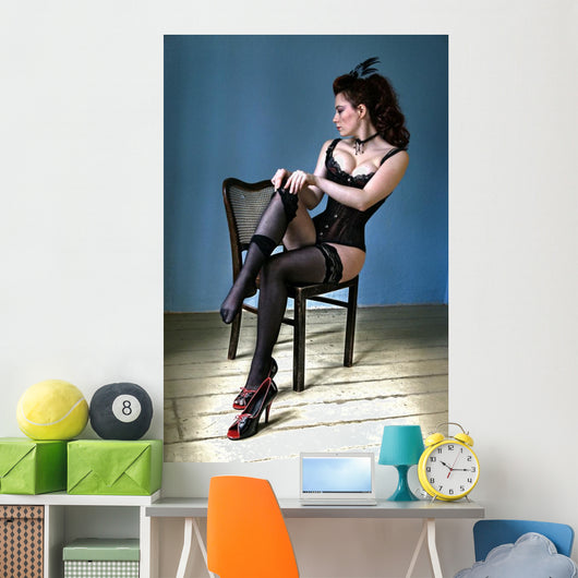 Ankleide-Pinup Wall Mural