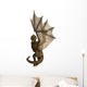 Statuesque Brown Fantasy Dragon Wall Decal