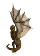 Statuesque Brown Fantasy Dragon Wall Decal